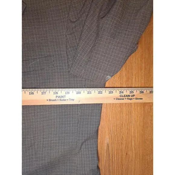 Jos A Bank 2 Piece Suit 42R 36x30 Brown Houndstooth Wool